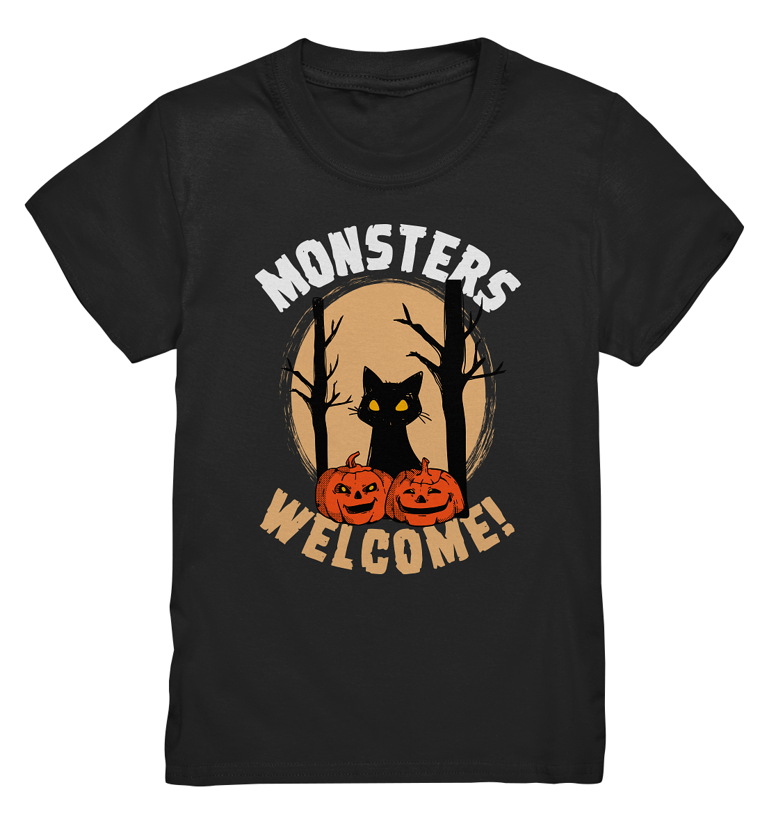 Katze und Kürbis | Halloween - Kids Premium Shirt