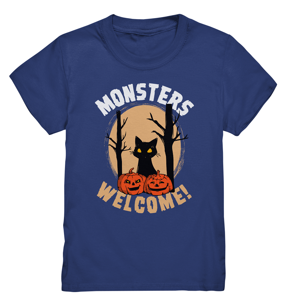 Katze und Kürbis | Halloween - Kids Premium Shirt