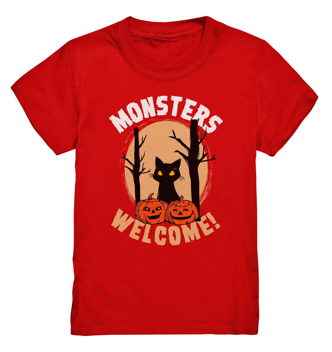 Katze und Kürbis | Halloween - Kids Premium Shirt