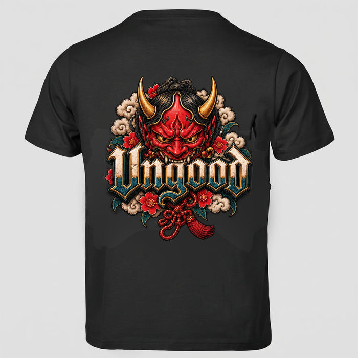 Ungood Oni Tee – Rückenprint auf schwarzem Shirt