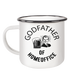 Godfather of Homeoffice - Emaille Tasse (Black)