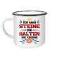 Ich mag Steine - Emaille Tasse (Black)